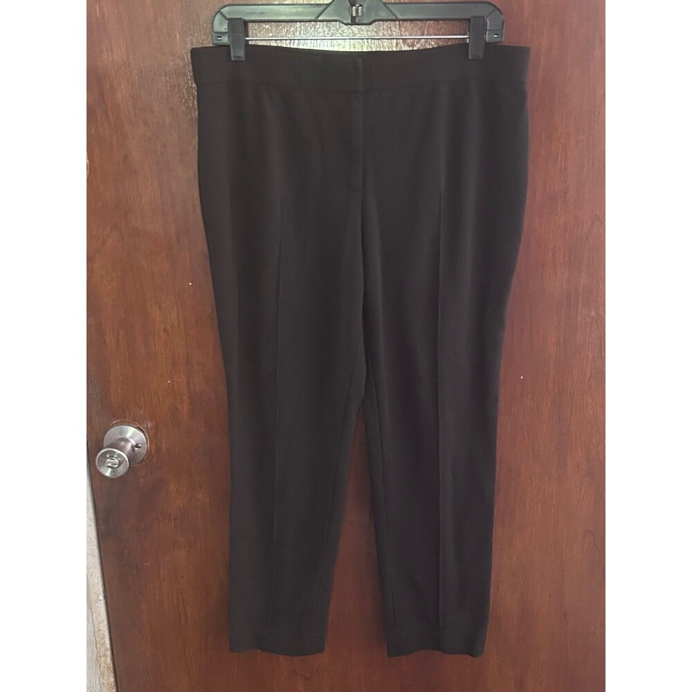 AKRIS PUNTO Women's sz 10 Stretch Knit Pant Pintuck Crease Quiet Luxury